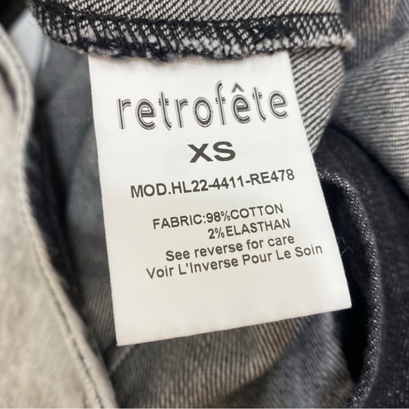 Retrofete Light Acid Wash One Sleeve Moira Top NWT Size XS - Picture 7 of 11